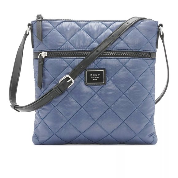 Dkny Bags Dkny Maya Quilted Nylon Large Crossbody Blue Poshmark
